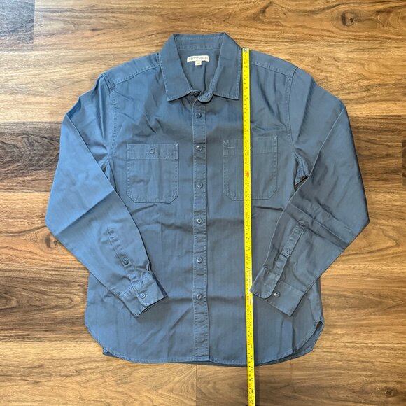 Frye and Co. Shirt Men’s L Blue Bering Sea Workshirt Button Long Sleeve Casual - Picture 3 of 6